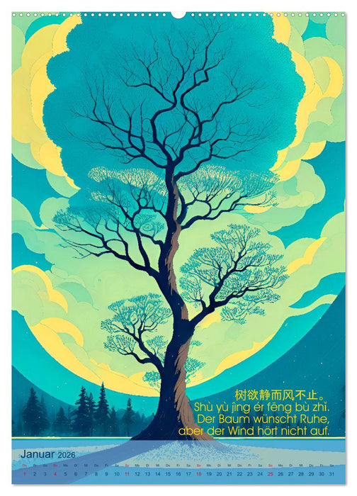Chinesische Weisheiten. Zhongguó zhìhuì (CALVENDO Wandkalender 2026)