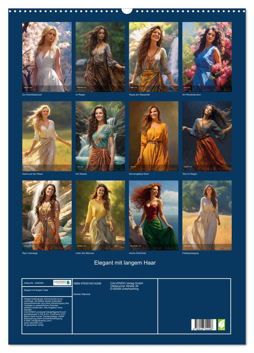 Elegant mit langem Haar (CALVENDO Wandkalender 2026)