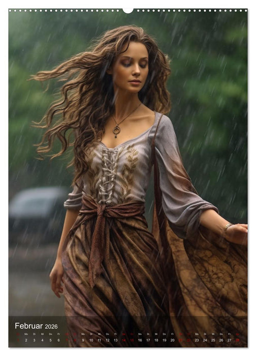 Elegant mit langem Haar (CALVENDO Wandkalender 2026)