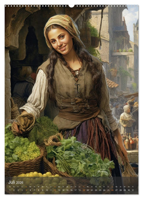 Fesche Marktfrauen (CALVENDO Premium Wandkalender 2026)