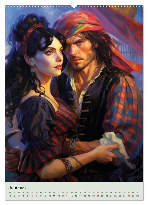 Piraten-Fantasy. Wilde Seeräuber-Romantik im Mittelalter (CALVENDO Premium Wandkalender 2026)