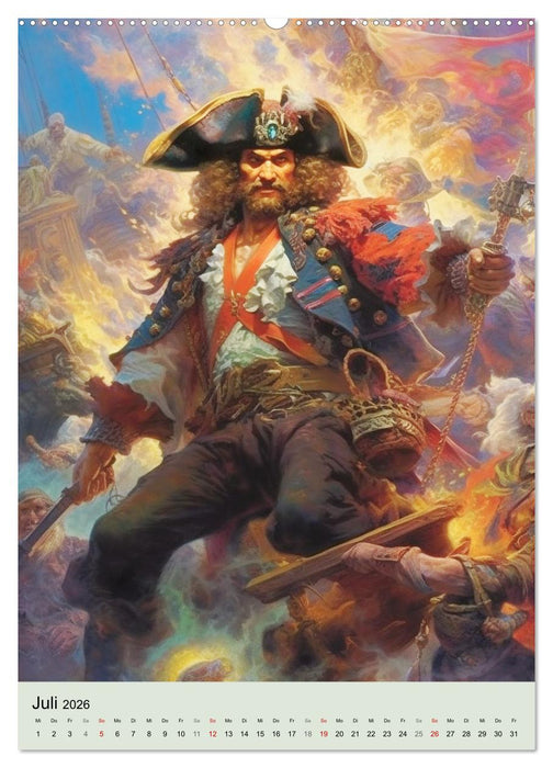 Piraten-Fantasy. Wilde Seeräuber-Romantik im Mittelalter (CALVENDO Premium Wandkalender 2026)