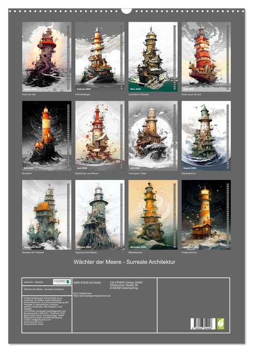 Wächter der Meere - Surreale Architektur (CALVENDO Wandkalender 2026)