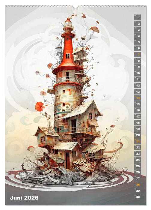 Wächter der Meere - Surreale Architektur (CALVENDO Wandkalender 2026)