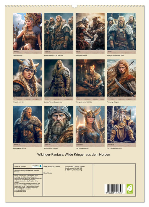 Wikinger-Fantasy. Wilde Krieger aus dem Norden (CALVENDO Premium Wandkalender 2026)