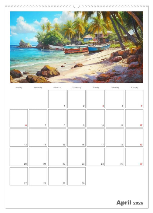 Die Karibik. Der Zauber tropischer Juwele (CALVENDO Wandkalender 2026)