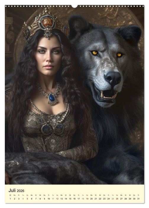 Die Anderwelt. Mystische Sagengestalten der Kelten (CALVENDO Premium Wandkalender 2026)