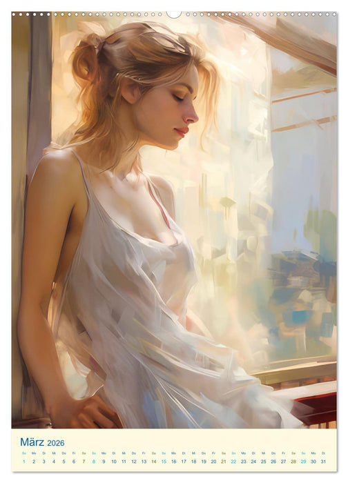 Feminine Romantik – Impressionistische Bilder (CALVENDO Wandkalender 2026)