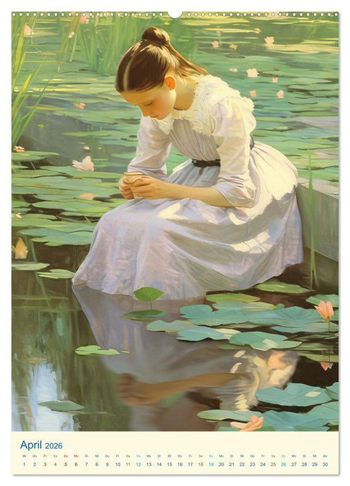 Feminine Romantik – Impressionistische Bilder (CALVENDO Wandkalender 2026)