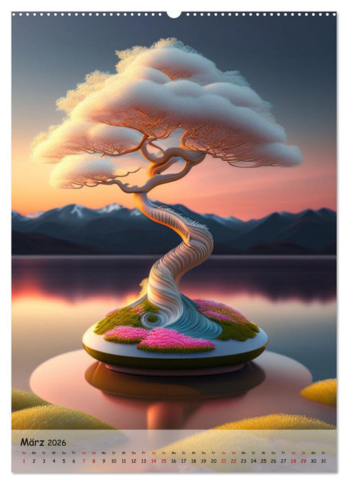 Bonsai Kunstwerke (CALVENDO Wandkalender 2026)