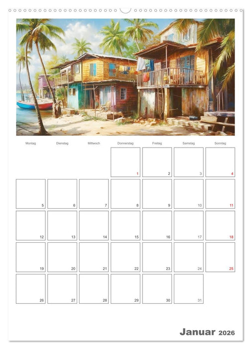 Die Karibik. Der Zauber tropischer Juwele (CALVENDO Premium Wandkalender 2026)