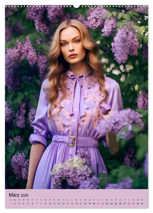 Retro Chic der 70er Retro Chic der 70er Fantasievolle Anlehnung an die Modeära (CALVENDO Wandkalender 2026)