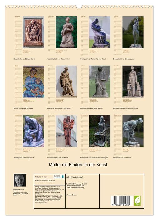 Mütter mit Kindern in der Kunst (CALVENDO Premium Wandkalender 2026)