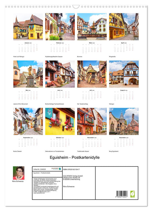 Eguisheim - Postkartenidylle (CALVENDO Wandkalender 2026)