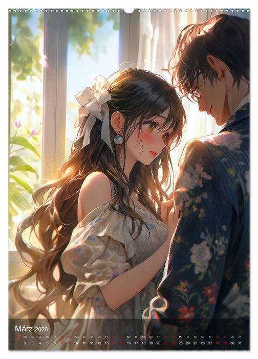 Verliebt in Manga (CALVENDO Premium Wandkalender 2026)