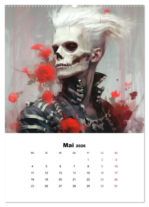 Gothic-Flower-Punk. Düster-romantische Kunst (CALVENDO Wandkalender 2026)