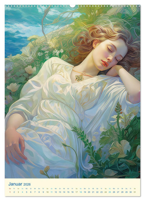 Feminine Romantik – Impressionistische Bilder (CALVENDO Premium Wandkalender 2026)