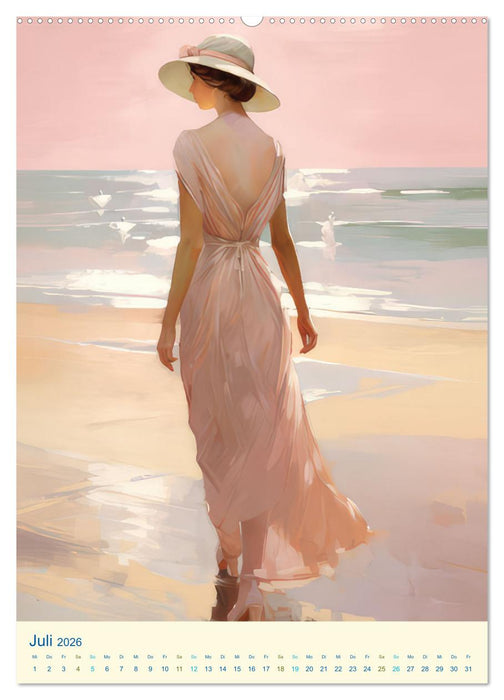 Feminine Romantik – Impressionistische Bilder (CALVENDO Premium Wandkalender 2026)