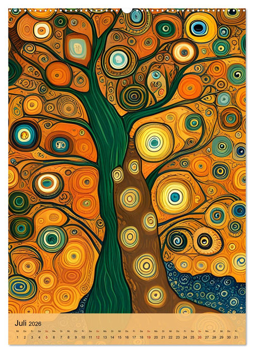 Künstliche Meisterwerke (CALVENDO Premium Wandkalender 2026)