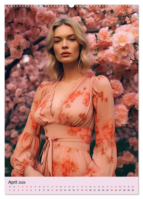 Retro Chic der 70er Retro Chic der 70er Fantasievolle Anlehnung an die Modeära (CALVENDO Premium Wandkalender 2026)