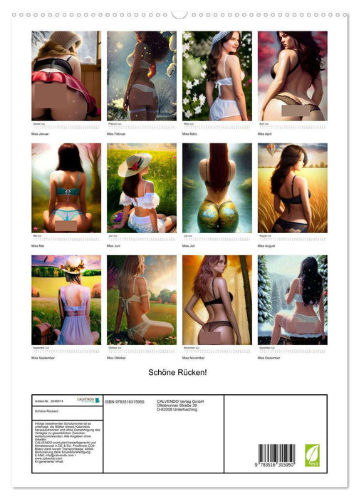 Schöne Rücken! (CALVENDO Premium Wandkalender 2026)