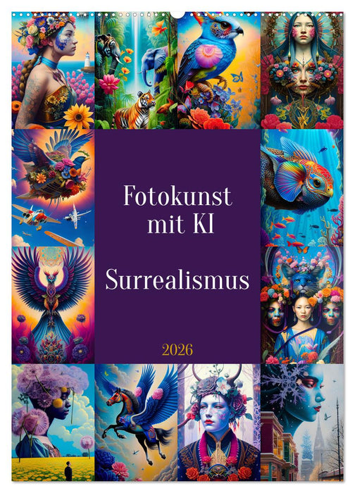 Fotokunst mit KI - Surrealismus (CALVENDO Wandkalender 2026)