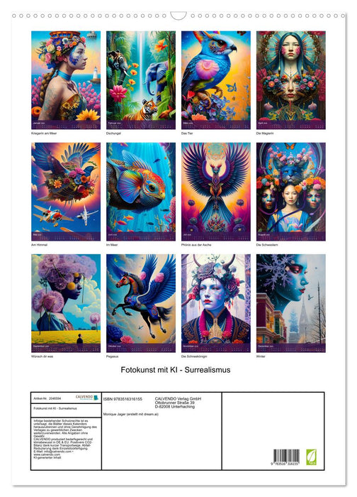 Fotokunst mit KI - Surrealismus (CALVENDO Wandkalender 2026)