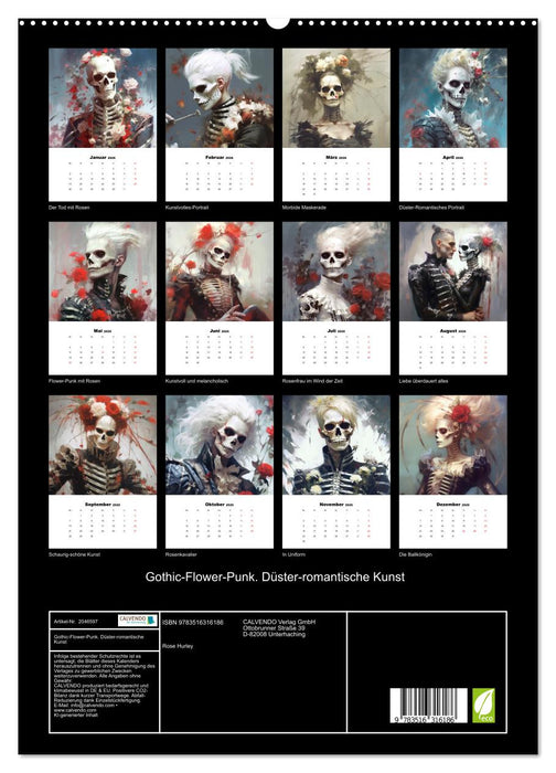 Gothic-Flower-Punk. Düster-romantische Kunst (CALVENDO Premium Wandkalender 2026)