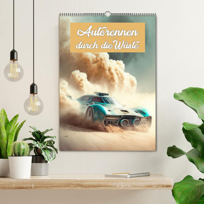 Autorennen durch die Wüste (CALVENDO Wandkalender 2026)