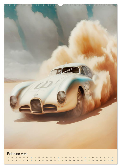 Autorennen durch die Wüste (CALVENDO Wandkalender 2026)