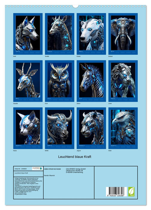 Leuchtend blaue Kraft (CALVENDO Premium Wandkalender 2026)