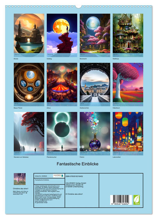 Fantastische Einblicke (CALVENDO Premium Wandkalender 2026)