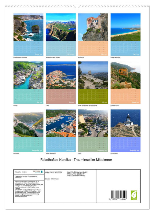 Fabelhaftes Korsika - Trauminsel im Mittelmeer (CALVENDO Premium Wandkalender 2026)