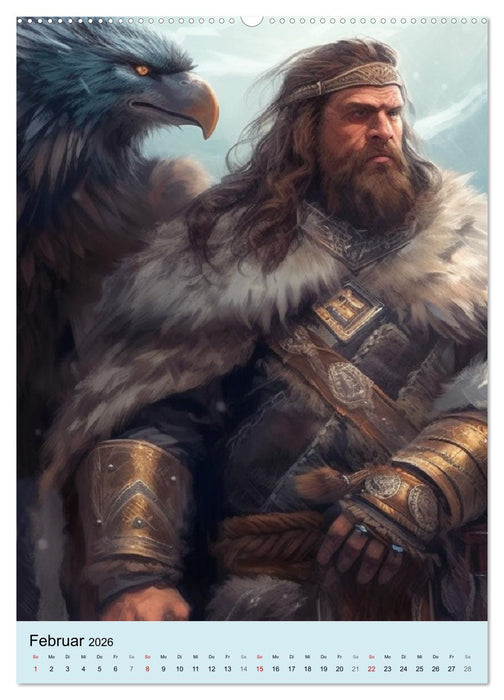 Fantasy Krieger. Bärenkämpfer aus dem Norden (CALVENDO Wandkalender 2026)