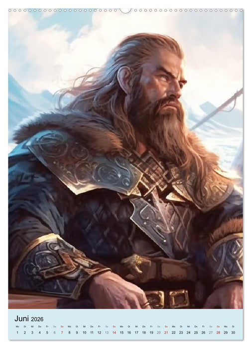 Fantasy Krieger. Bärenkämpfer aus dem Norden (CALVENDO Wandkalender 2026)