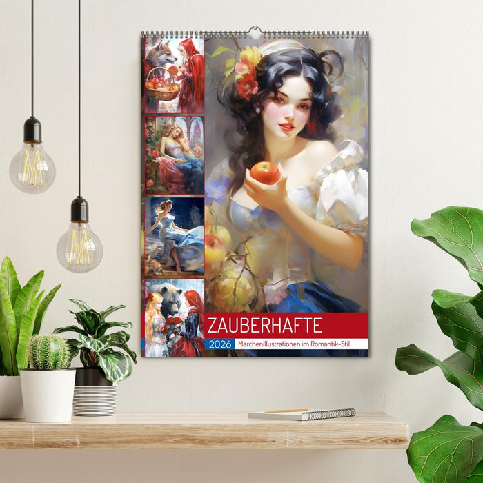 Zauberhafte Märchenillustrationen im Romantik-Stil (CALVENDO Wandkalender 2026)