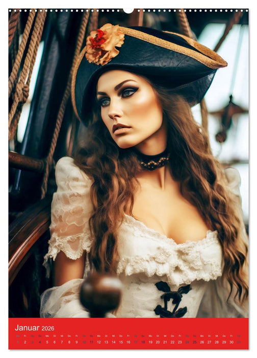 Piratenbräute Sehnsucht auf Meer (CALVENDO Premium Wandkalender 2026)