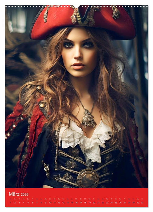 Piratenbräute Sehnsucht auf Meer (CALVENDO Premium Wandkalender 2026)