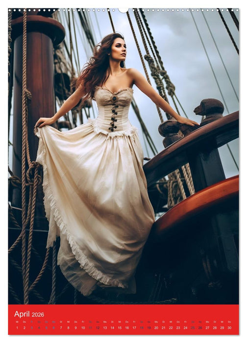 Piratenbräute Sehnsucht auf Meer (CALVENDO Premium Wandkalender 2026)