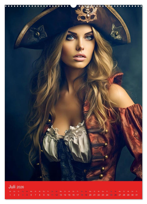 Piratenbräute Sehnsucht auf Meer (CALVENDO Premium Wandkalender 2026)