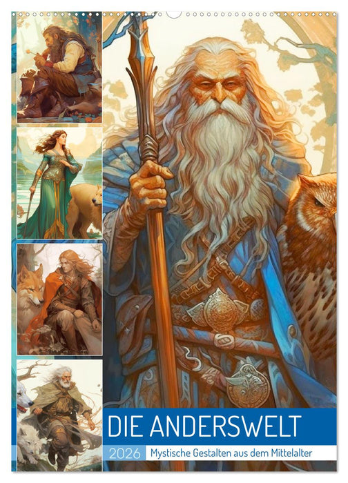 Die Anderswelt. Mystische Gestalten aus dem Mittelalter (CALVENDO Wandkalender 2026)