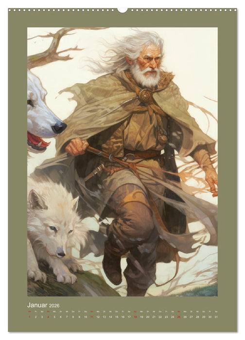 Die Anderswelt. Mystische Gestalten aus dem Mittelalter (CALVENDO Wandkalender 2026)