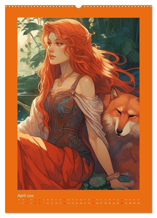 Die Anderswelt. Mystische Gestalten aus dem Mittelalter (CALVENDO Wandkalender 2026)