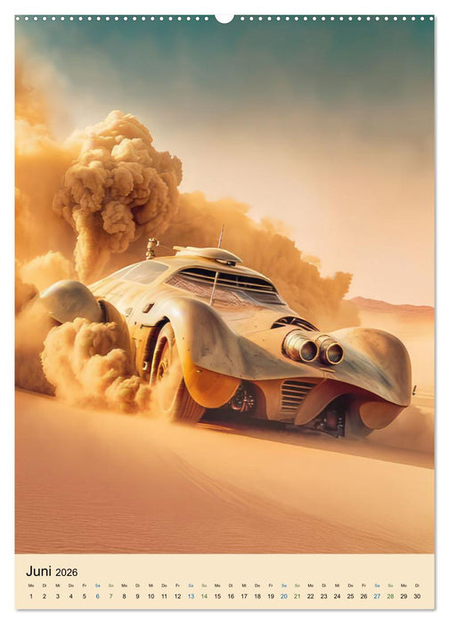 Autorennen durch die Wüste (CALVENDO Premium Wandkalender 2026)