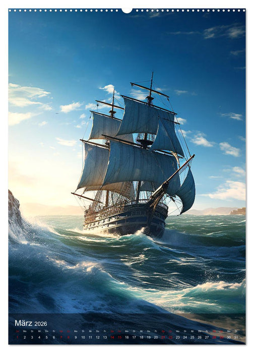 Knatternde Segel (CALVENDO Premium Wandkalender 2026)