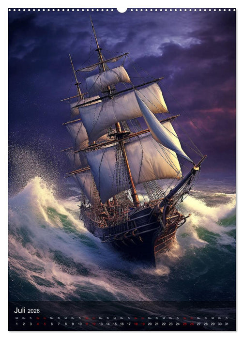 Knatternde Segel (CALVENDO Premium Wandkalender 2026)