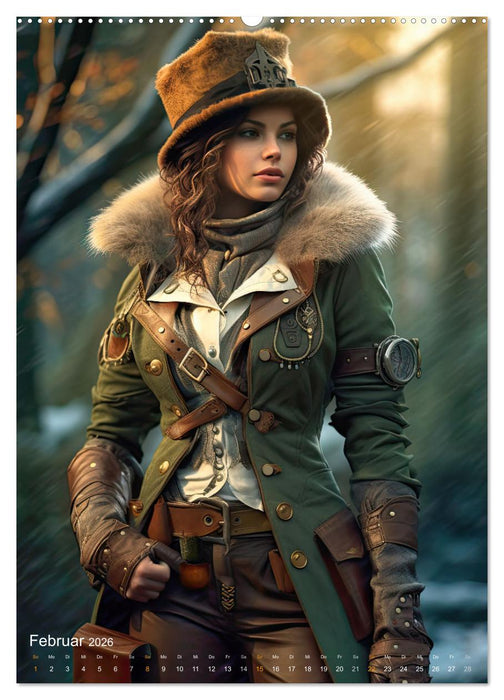 Steampunk Ladies (CALVENDO Premium Wandkalender 2026)