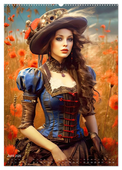 Steampunk Ladies (CALVENDO Premium Wandkalender 2026)