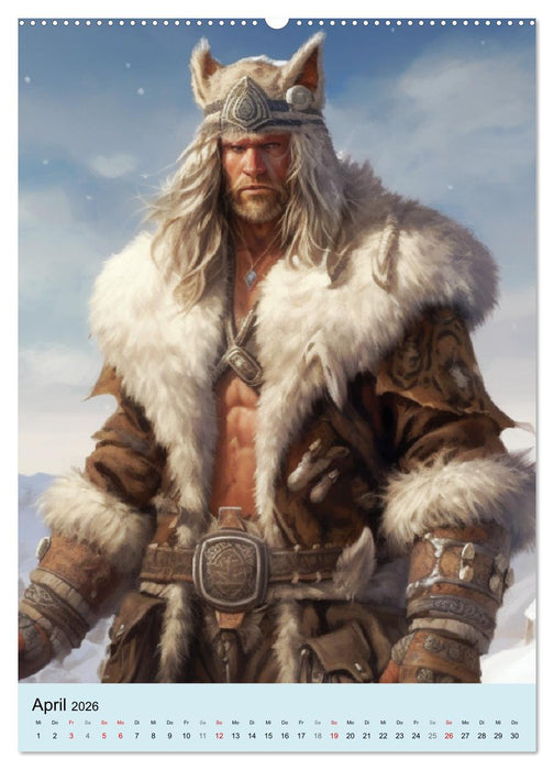 Fantasy Krieger. Bärenkämpfer aus dem Norden (CALVENDO Premium Wandkalender 2026)