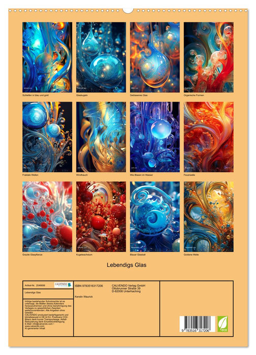 Lebendigs Glas (CALVENDO Premium Wandkalender 2026)